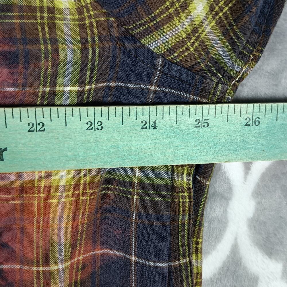 Scottevest TEC Button Down Shirt Men XL Plaid 6 Pocket - Picture 6 of 13